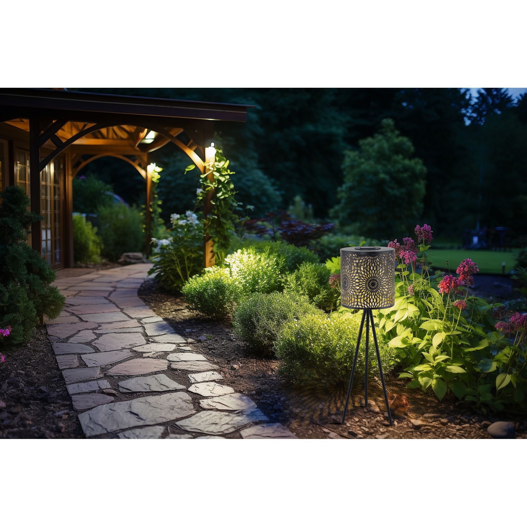 Solarlaterne im Garten