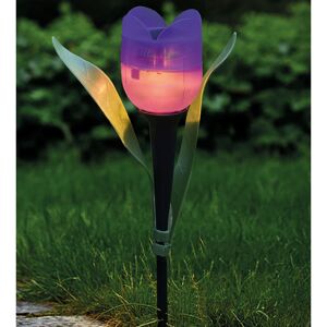 LED-Dekoleuchte 'Tulpe' lila 31 cm