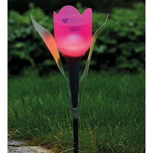 LED-Solar-Dekoleuchte 'Tulpe' pink 31 cm