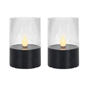 Solar-Teelichter-Set schwarz Ø 7 cm 2 Stk.
