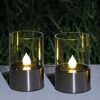 Zwei Solar-Windlichter mit LED