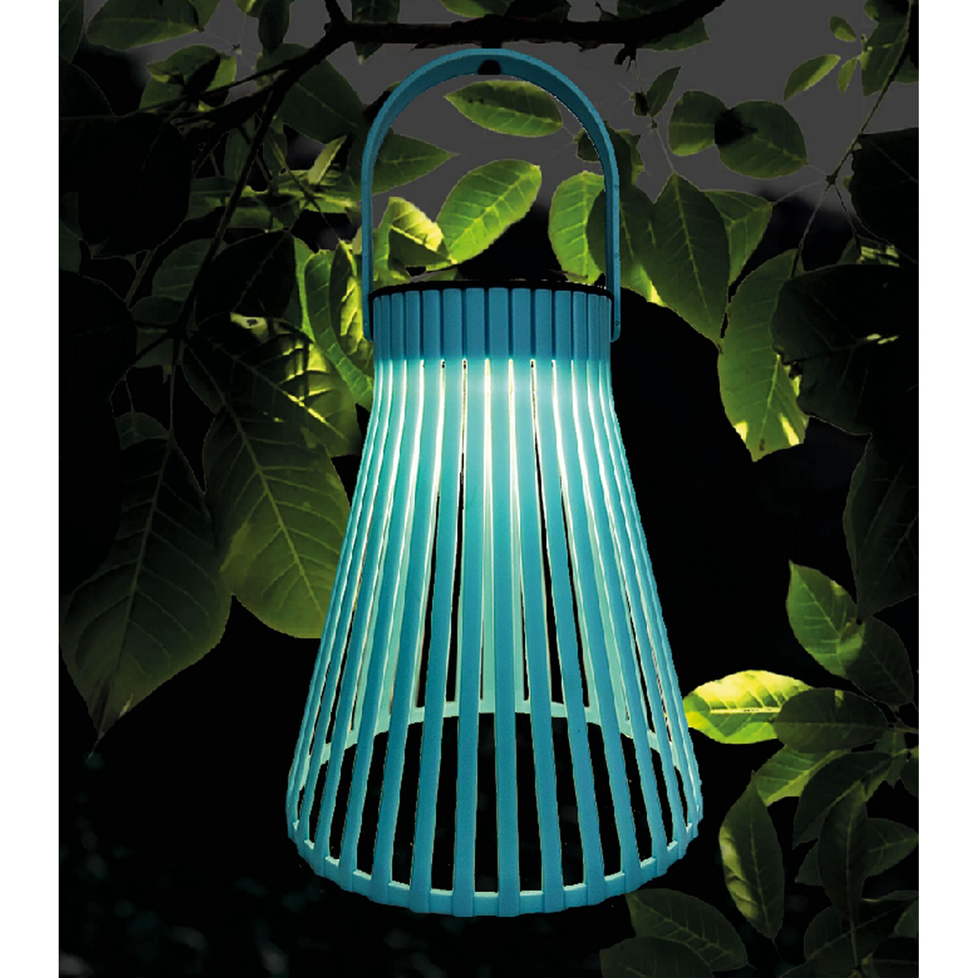 Blaue Solarlaterne