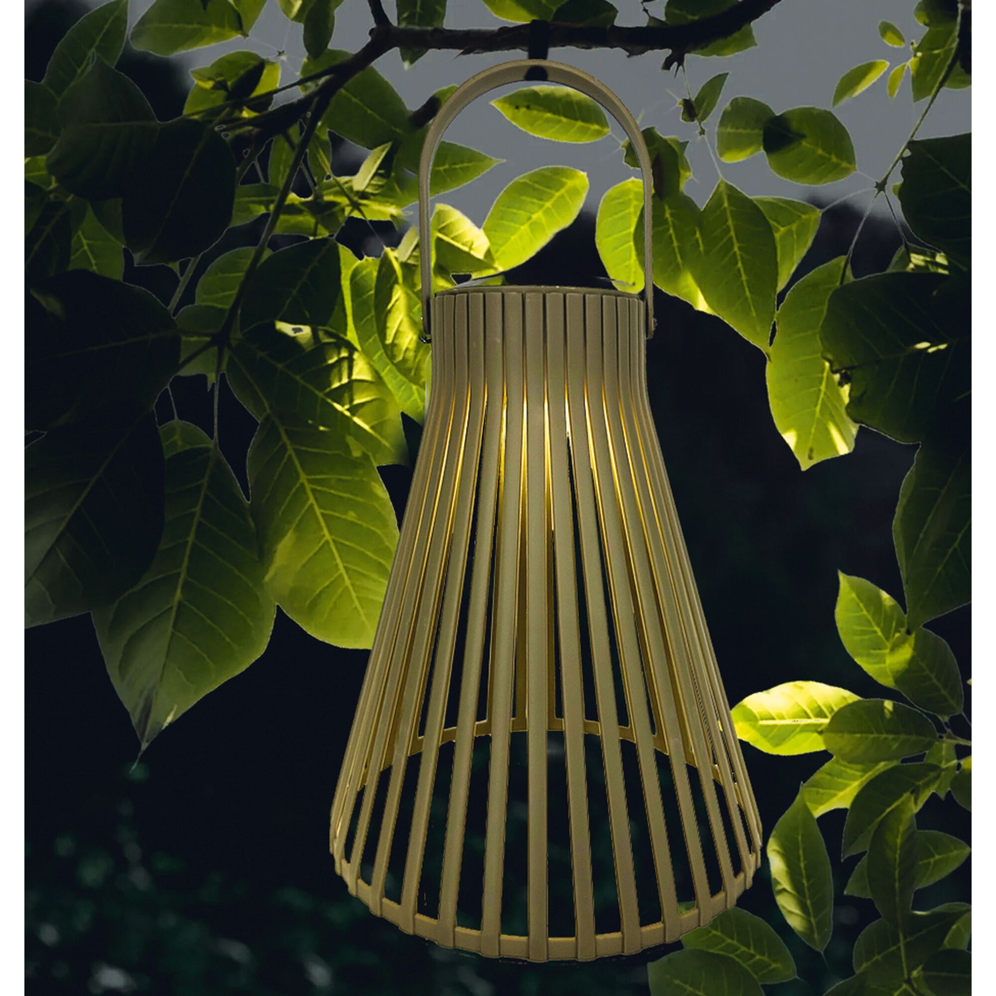 Solarlaterne aus Bambus