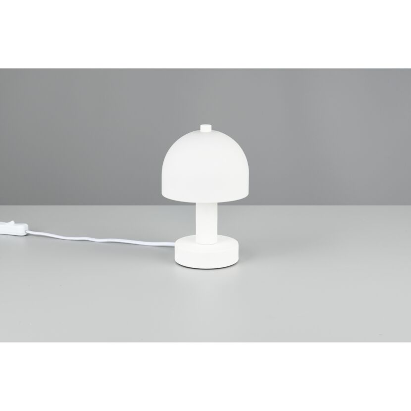 Tischleuchte 'Glenn' mattweiß E14 Ø 12 cm