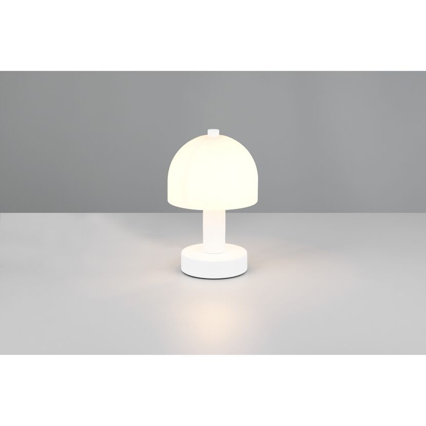 Tischleuchte 'Glenn' mattweiß E14 Ø 12 cm