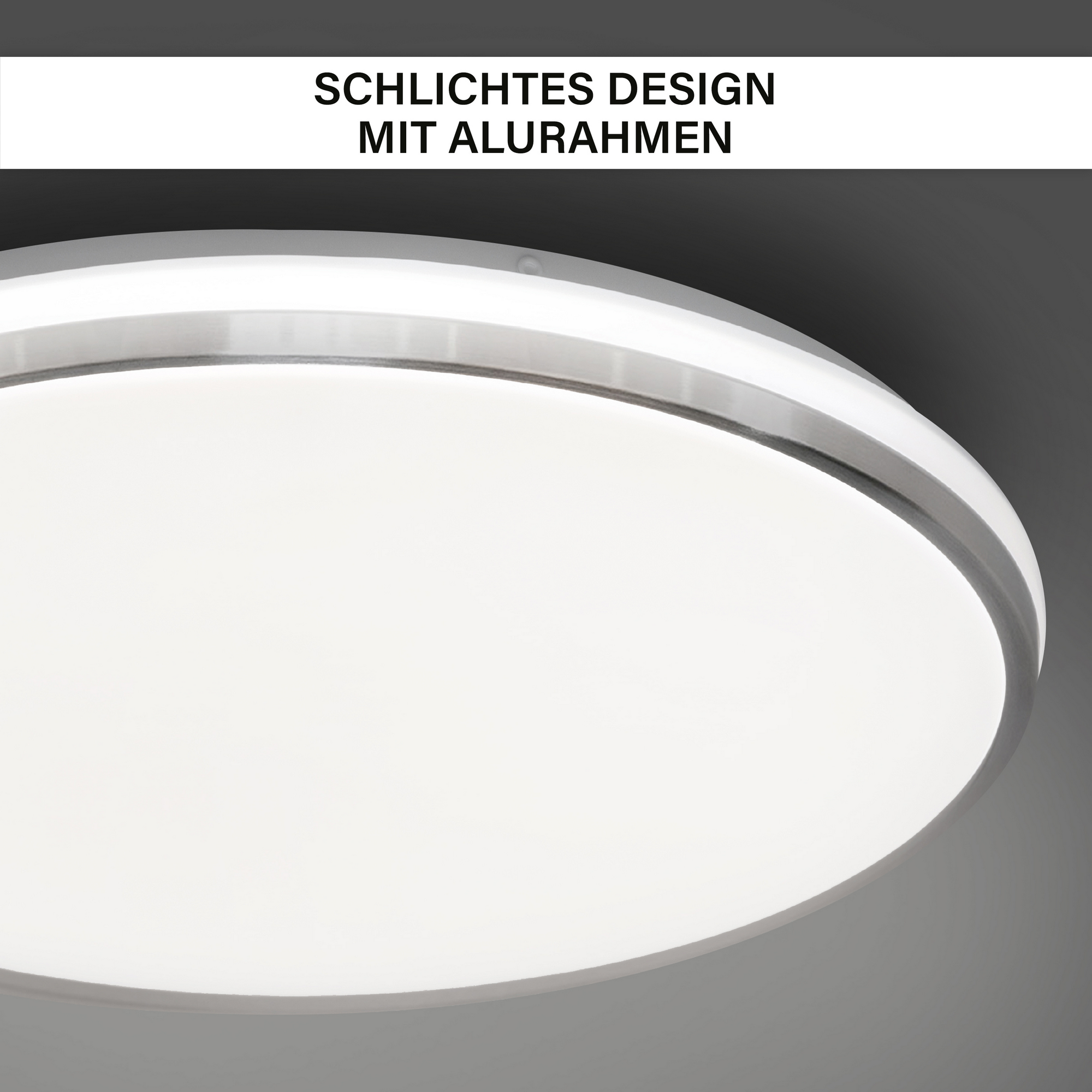 LED-Deckenleuchte 'Shining Frame' Ø 33 cm Aluminium 18 W