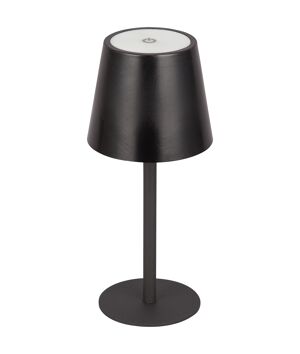 Akku-LED-Tischleuchte 'Ilyas' schwarz mit USB-Kabel Ø 8,6 x 20 cm