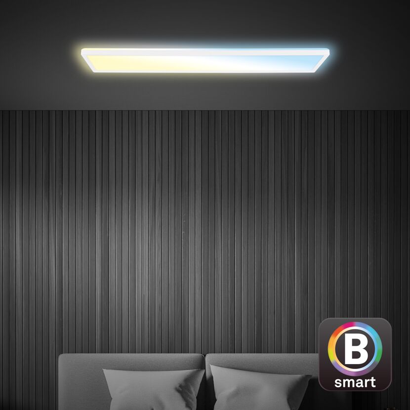 Smarte Panelleuchte an Decke