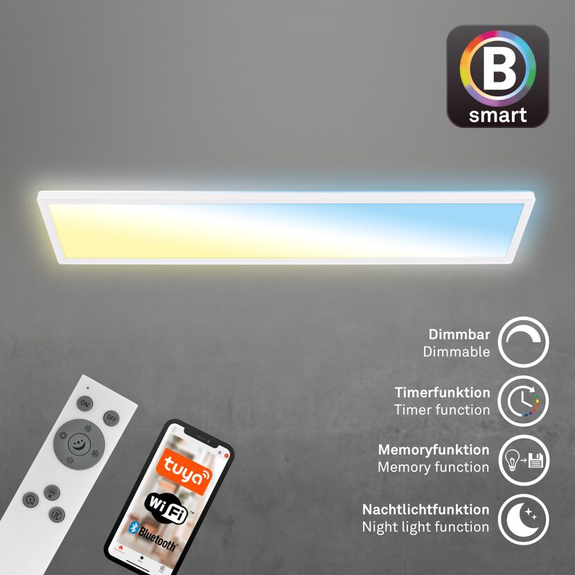 Smarte LED-Deckenleuchte mit Fernbedienung