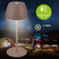 Akku-LED-Tischleuchte 'Serina Mini' 20 cm 2700K 2,5W 150lm dimmbar umbrasand