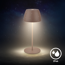 Akku-LED-Tischleuchte 'Serina Mini' 20 cm 2700K 2,5W 150lm dimmbar umbrasand