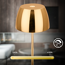 Akku-LED-Tischleuchte 'Serina Mini' 20 cm 2700K 2,5W 150lm dimmbar goldfarbig