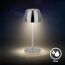 Akku-LED-Tischleuchte 'Serina Mini' 20 cm 2700K 2,5W 150lm dimmbar schwarz-chrom