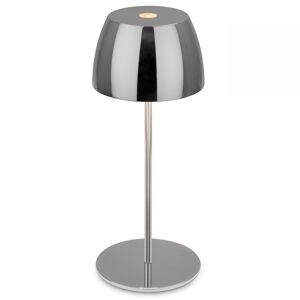 Akku-LED-Tischleuchte 'Serina Mini' 20 cm 2700K 2,5W 150lm dimmbar schwarz-chrom