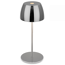 Metallene Tischlampe mit rundem Fuß