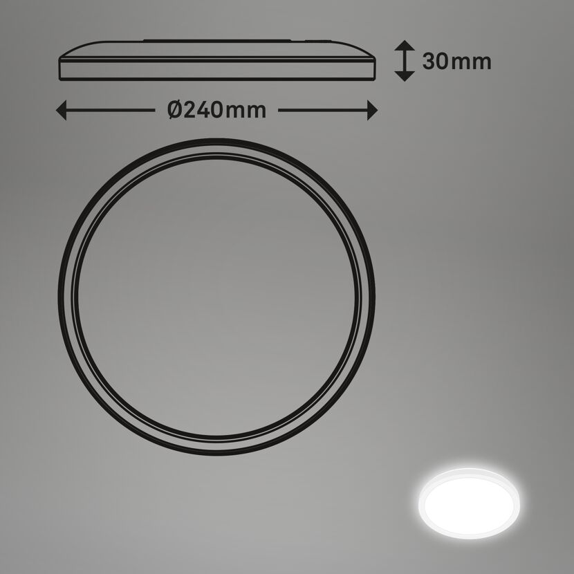 LED-Panelleuchte 'Move' Ø 24 x 3 cm 16W 1900 lm weiß matt