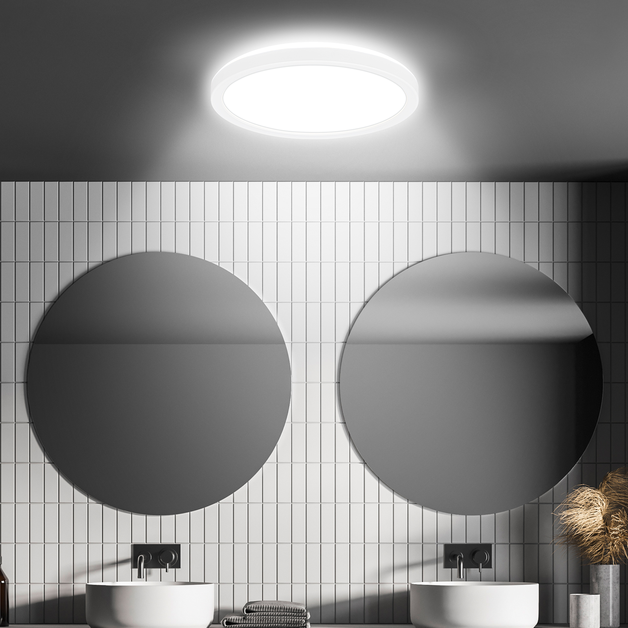 LED-Panelleuchte 'Move' Ø 24 x 3 cm 16W 1900 lm weiß matt
