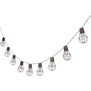 LED-Solar-Lichterkette 'Kerzenbirne' schwarz 1,8 m