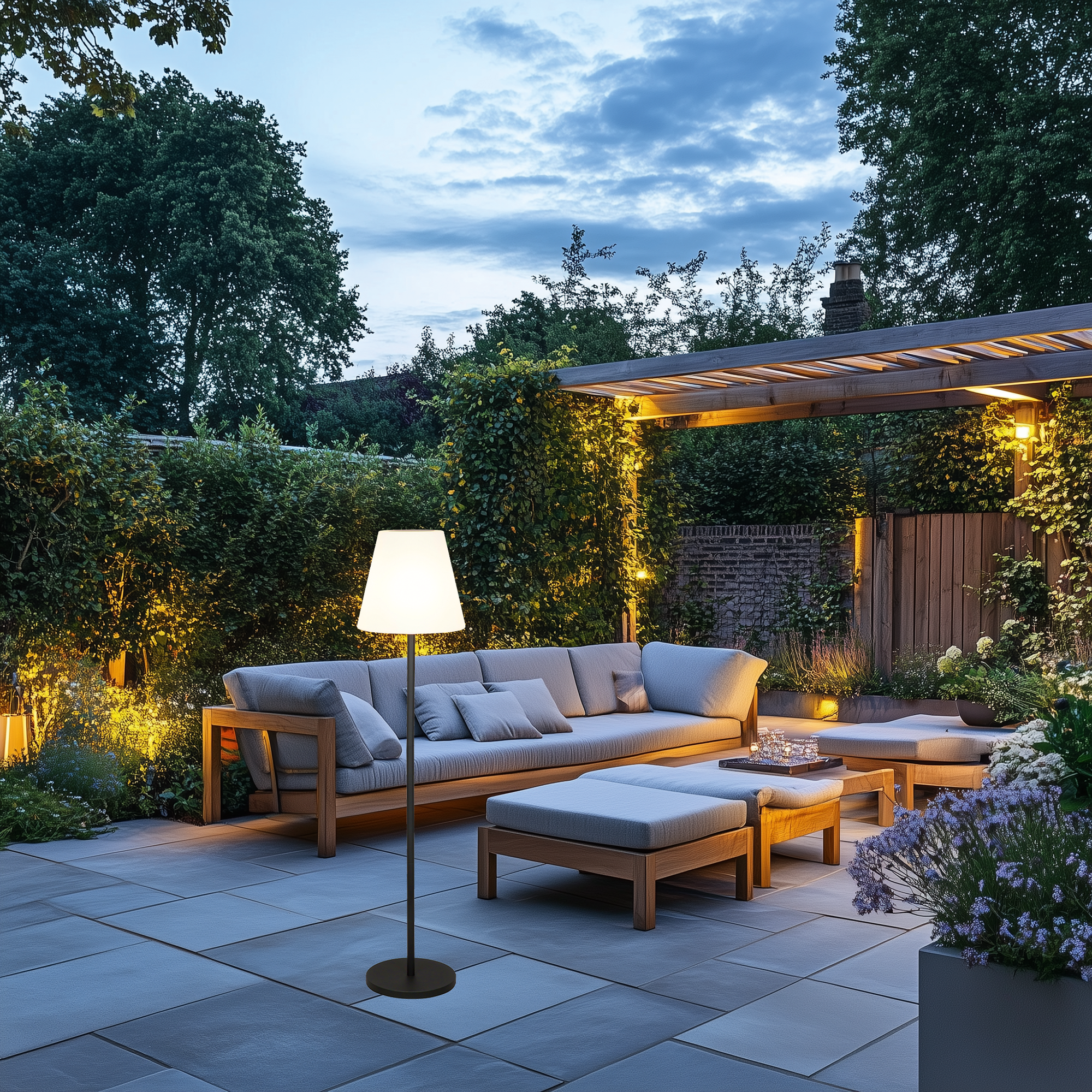 Solar-Stehleuchte mit Farbwechsler 34 x 150 cm