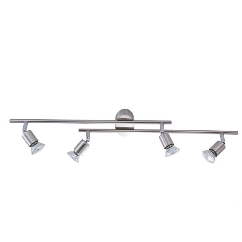 Wohnraumstrahler 'Laura' nickelfarben 4-flammig