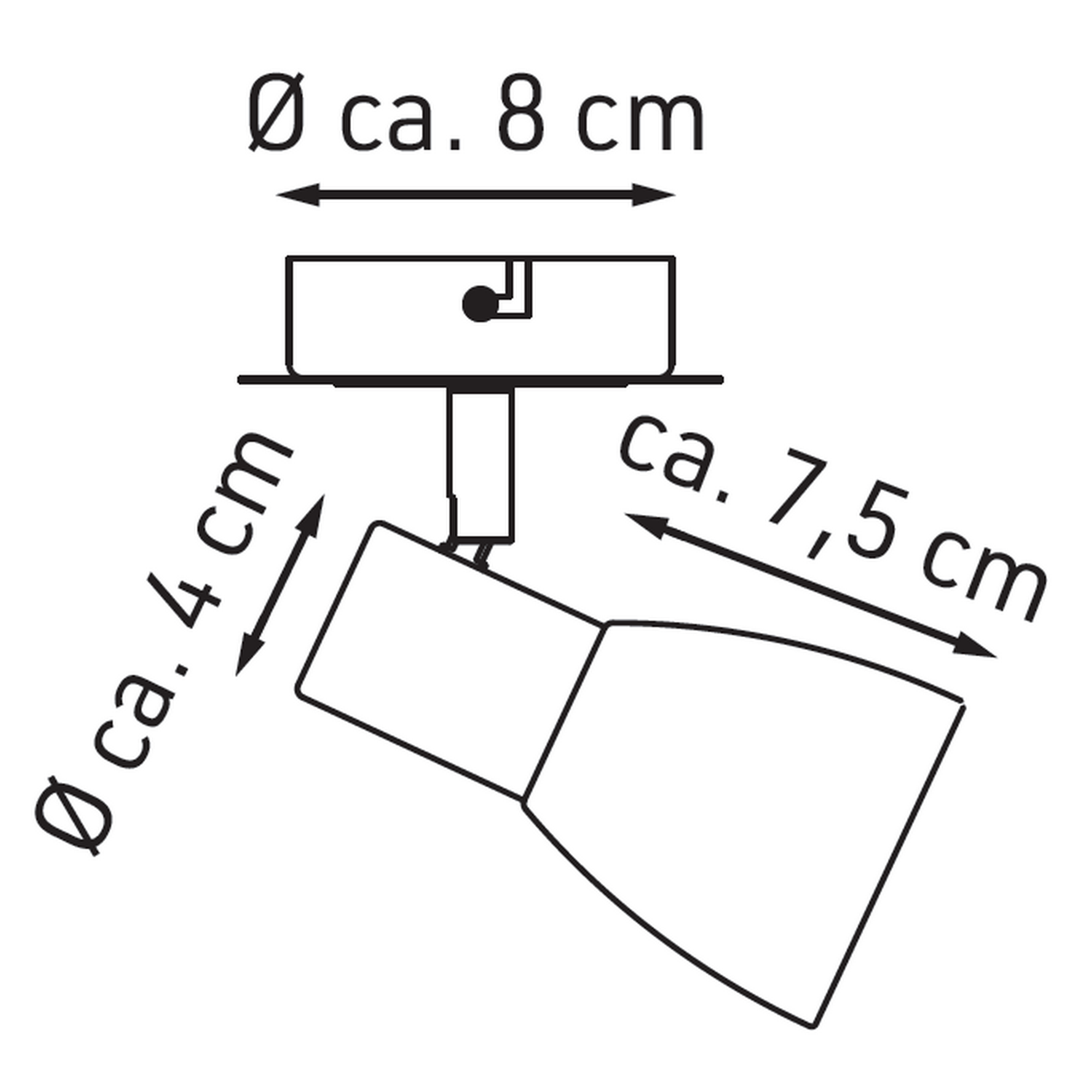Wohnraumstrahler 'Julia' 1-flammig