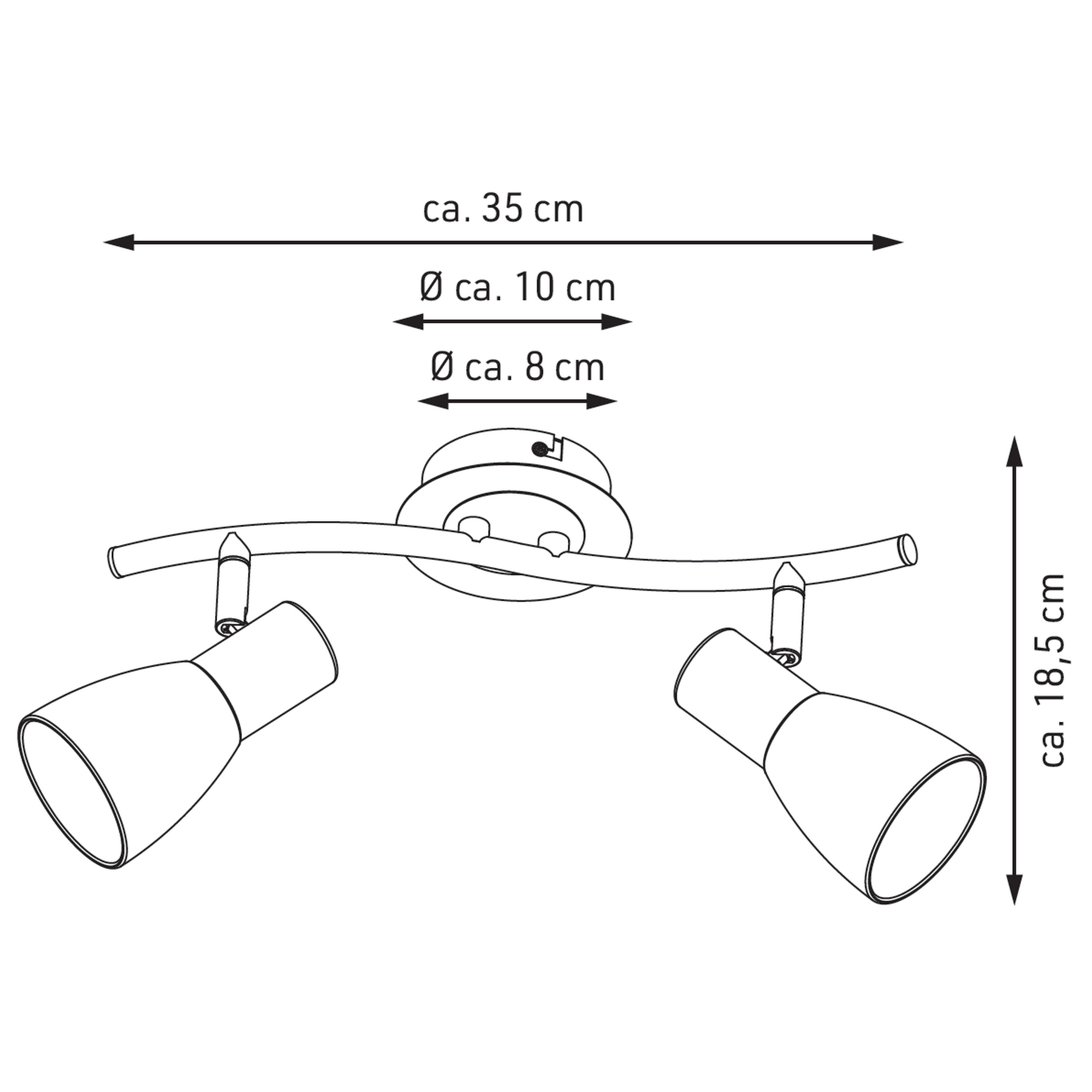 Wohnraumstrahler 'Julia' 2-flammig