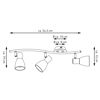 LED-Spot 'Julia' 3-flammig E14 40 W 54,5 x 15 cm