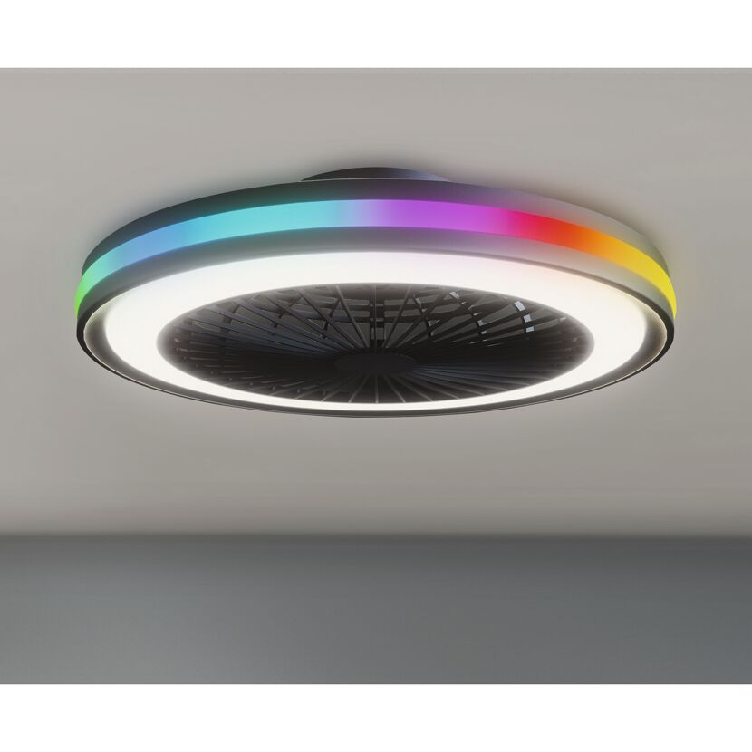 LED-Deckenleuchte 'Palmero' mit Ventilator Ø 47 cm 40 W