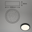 LED-Deckenleuchte Ø 38 x 5 cm 24W 2900 lm 2700-6500K dimmbar schwarz