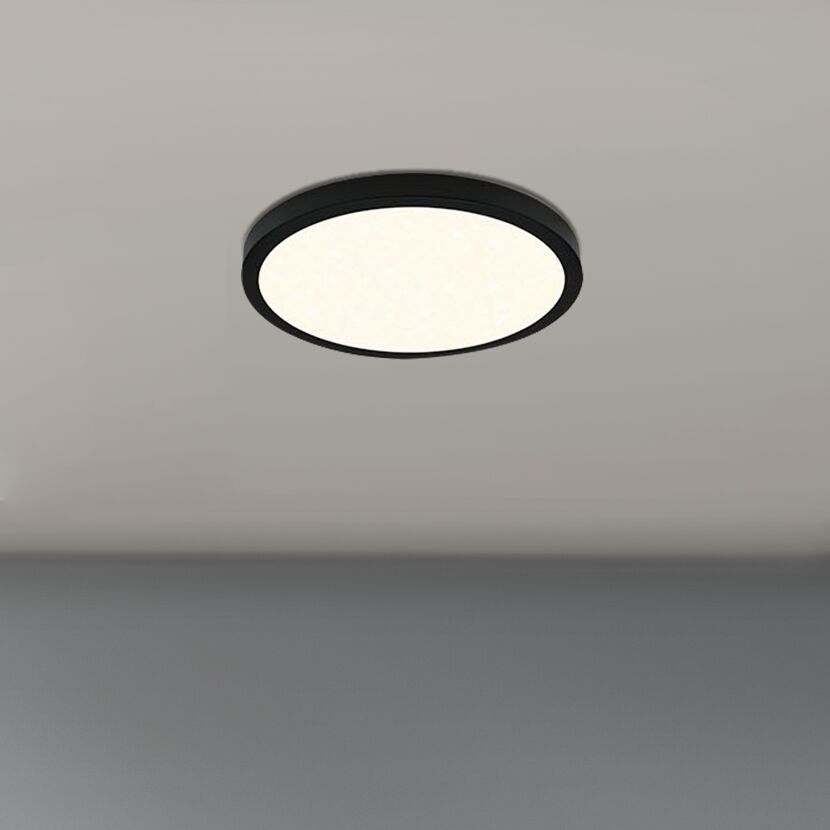Runde schwarze LED-Deckenleuchte