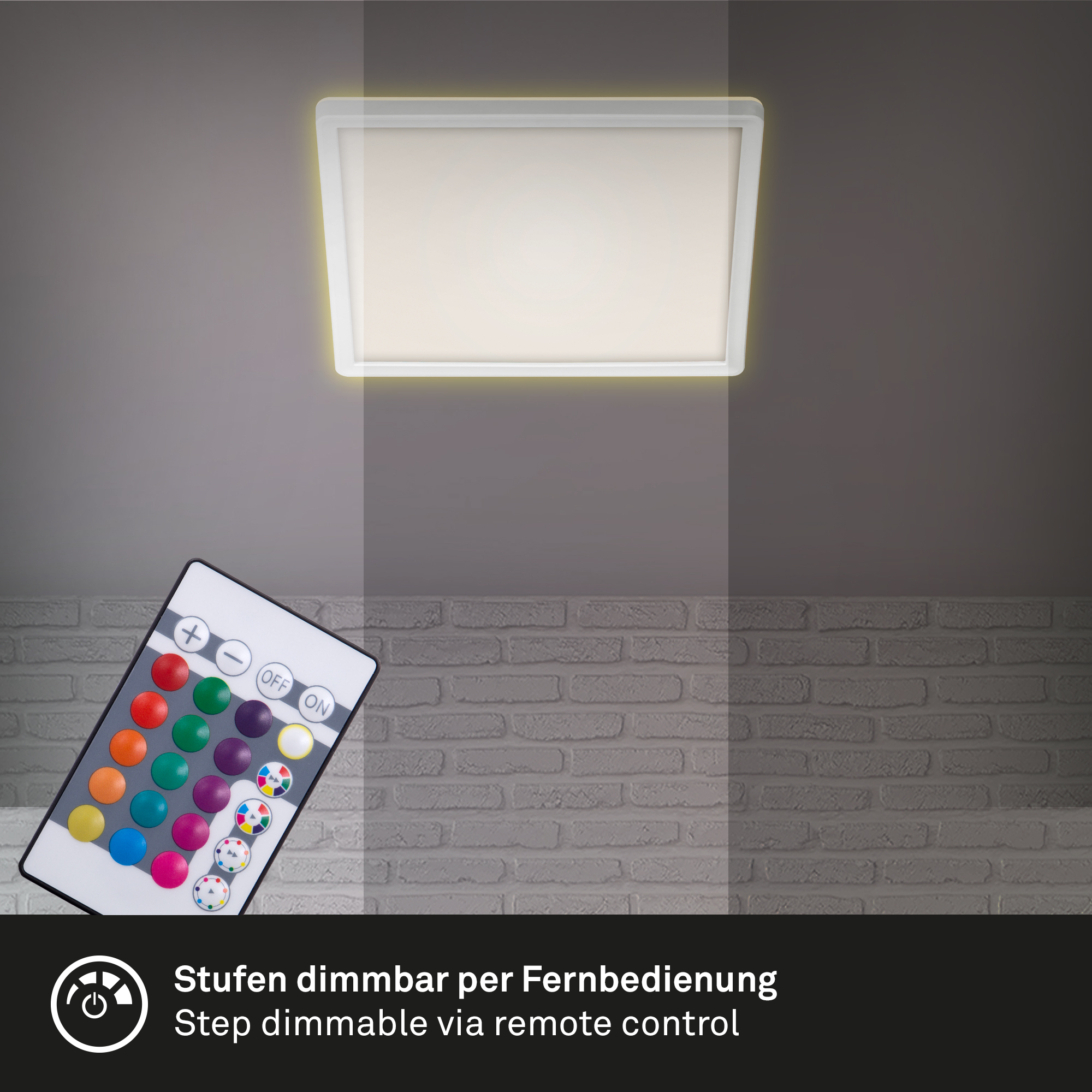 LED-Deckenleuchte 'Slim' 29,3 x 29,3 cm RGB-W 15W 1850 lm 4000 K