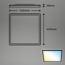 LED-Deckenleuchte 'Slim' 42 x 42 cm CCT dimmbar 22W 3000 lm 2700-6500 K schwarz