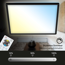 LED-Deckenleuchte 'Slim' 42 x 42 cm CCT dimmbar 22W 3000 lm 2700-6500 K schwarz