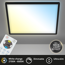LED-Deckenleuchte 'Slim' 42 x 42 cm CCT dimmbar 22W 3000 lm 2700-6500 K schwarz