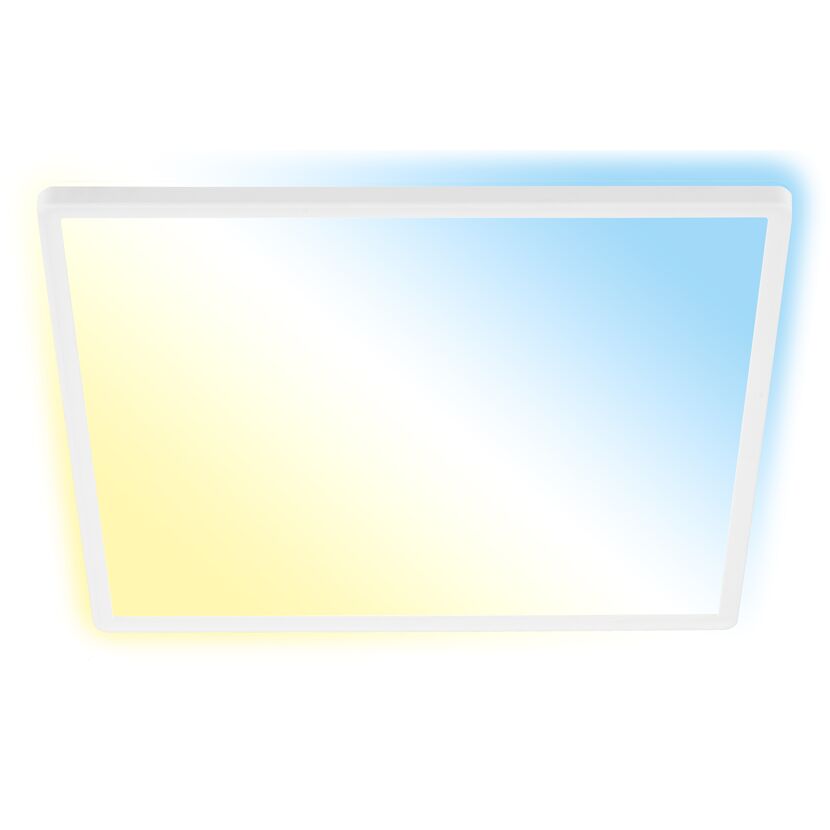 LED-Deckenleuchte 'Slim' 42 x 42 cm CCT dimmbar 22W 3000 lm 2700-6500 K weiß