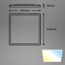 LED-Deckenleuchte 'Slim' 42 x 42 cm CCT dimmbar 22W 3000 lm 2700-6500 K weiß
