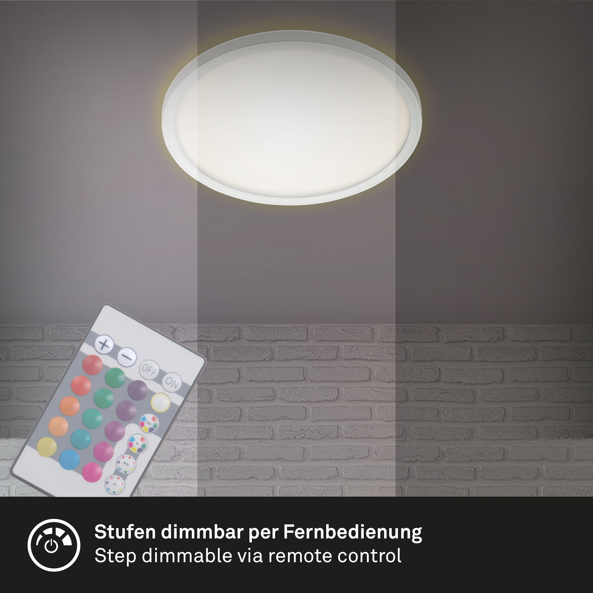 LED-Deckenleuchte 'Slim' Ø 29,3 cm RGB-W 15W 1850 lm 4000 K