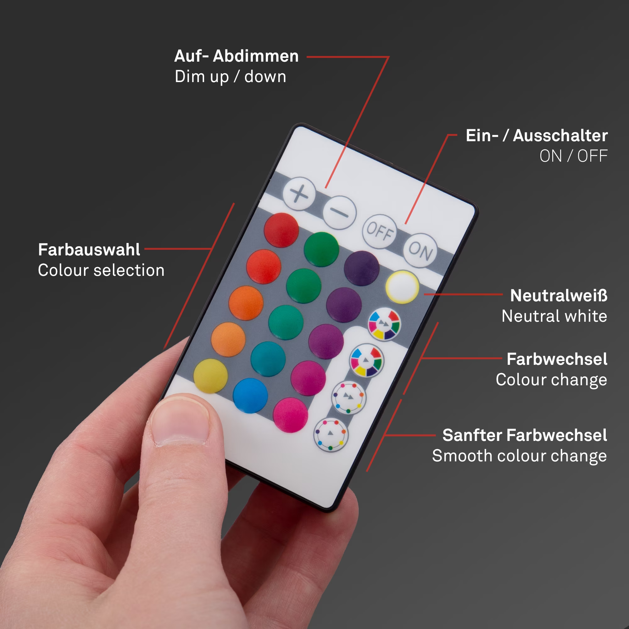 LED-Deckenleuchte 'Slim' Ø 29,3 cm RGB-W 15W 1850 lm 4000 K