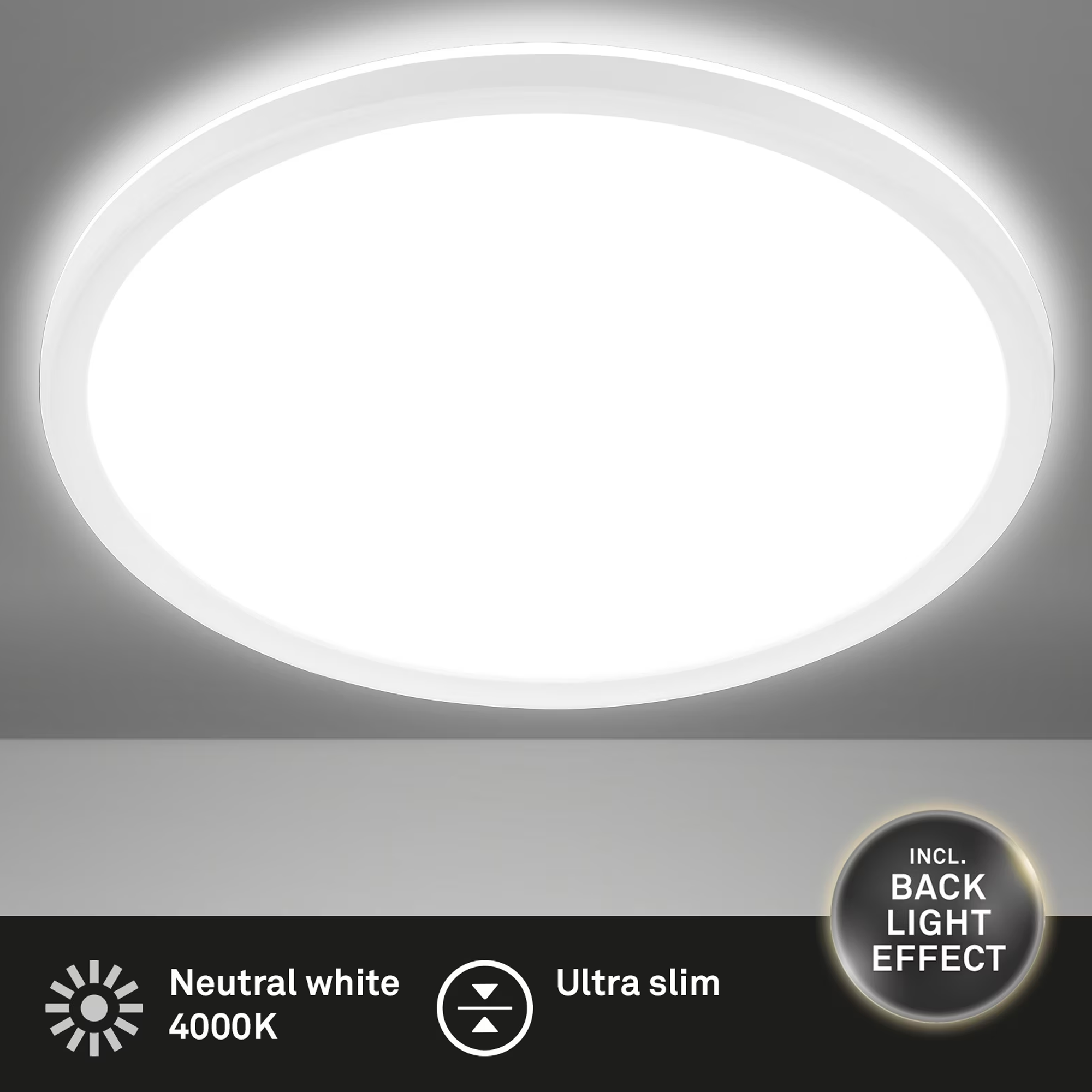 LED-Deckenleuchte 'Slim' Ø 48 cm 30W 3500 lm 4000 K