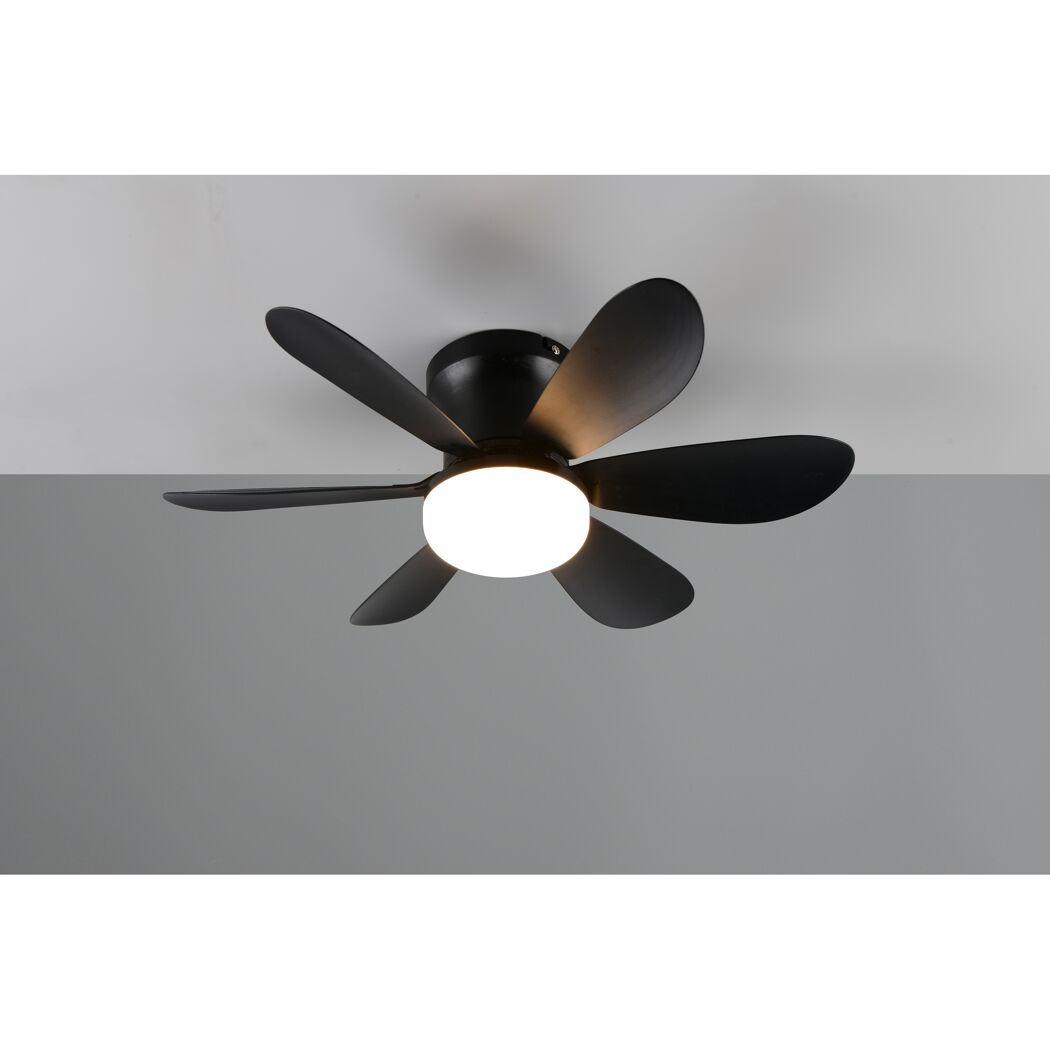 LED-Deckenventilator mit Beleuchtung 'Lund' dimmbar 850 lm tageslichtweiß Ø 53 x 16 cm