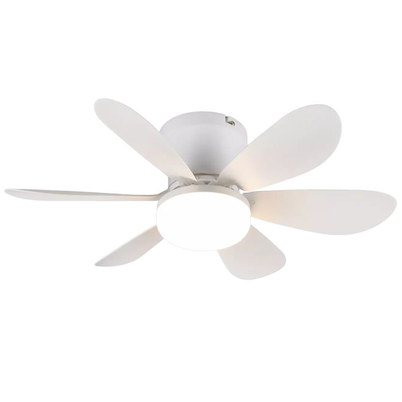 LED-Deckenventilator mit Beleuchtung 'Lund' dimmbar 850 lm tageslichtweiß Ø 53 x 16 cm