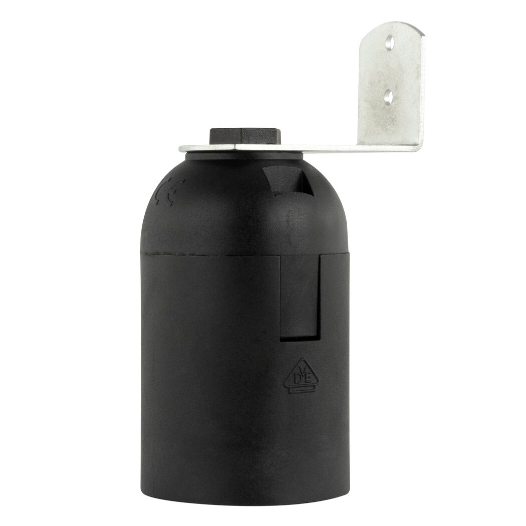 Schwarze Fassung mit Metallhalterung