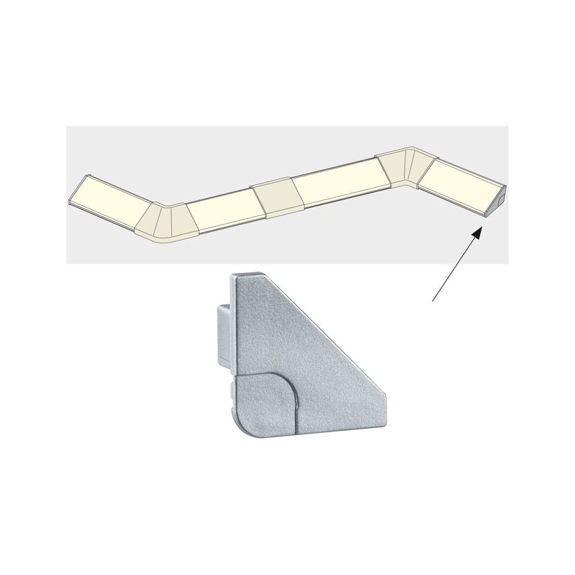 Endkappen 'Delta Profil' 0,8 cm 2 Stück