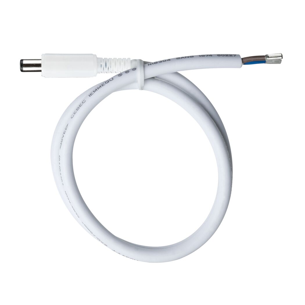 Weißes YourLED-Netzkabel mit Hohlstecker