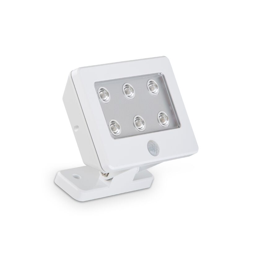 LED-Außenleuchte mit Sensor 'Lero Outdoor' weiß, 6 Spots
