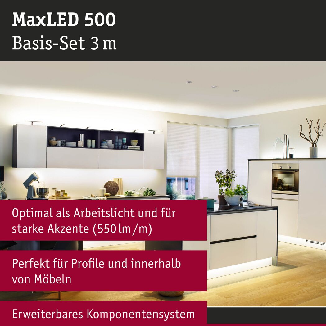 MaxLED 500 Basisset in moderner Küche