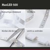 MaxLED 500 LED-Streifen, mit Schere gekürzt und Verbindungen.