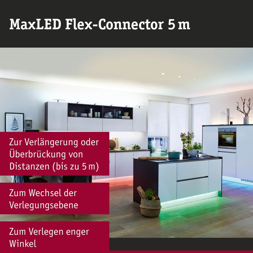 Verbindungskabel 'MaxLED' 5 m weiß