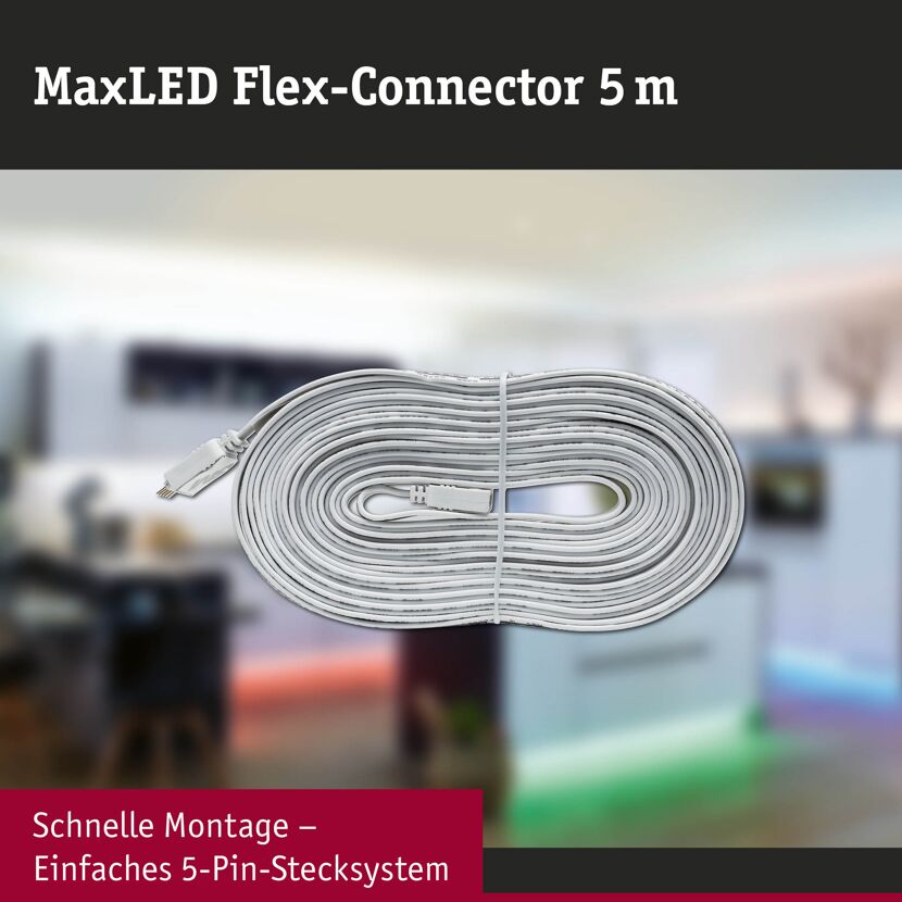 Verbindungskabel 'MaxLED' 5 m weiß