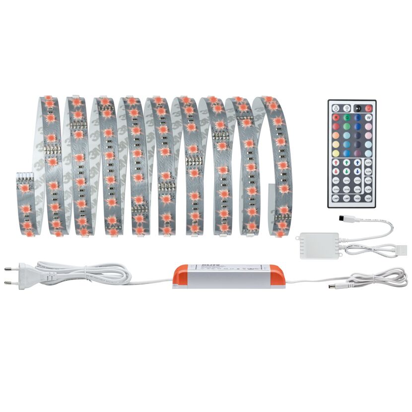 LED-Strip, Netzteil, Fernbedienung und Kabel